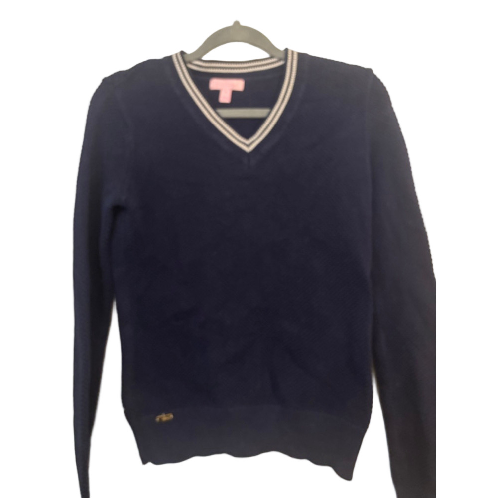 Vineyard Vines v-neck sweater, navy blue. Size XS. 100% cotton.